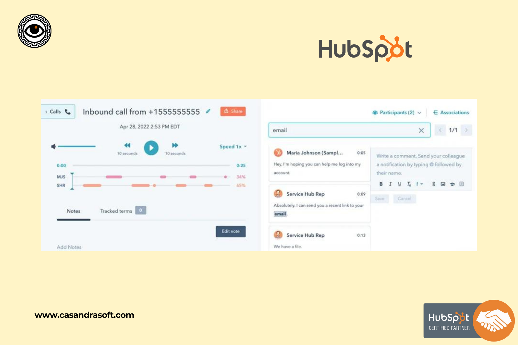 llamadas inbound casandrasoft partner hubspot en latam